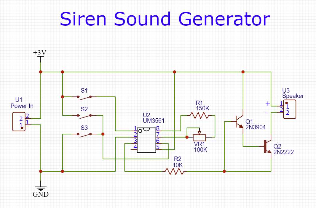 ambulance siren circuit diagram