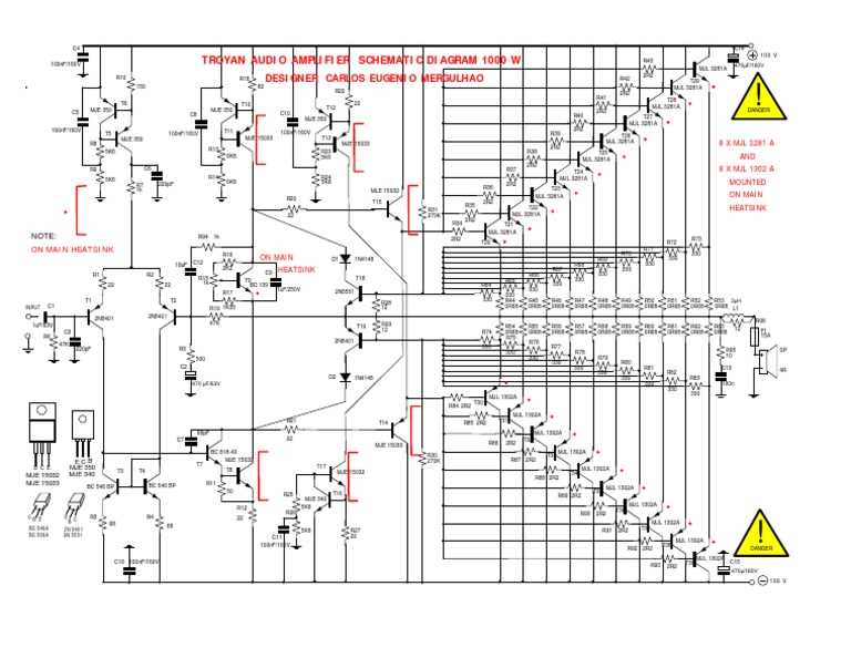 amplifier circuit diagram 1000w