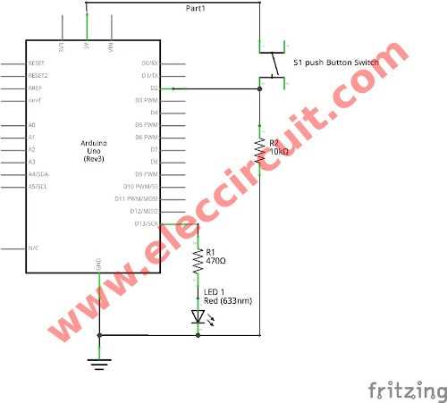 arduino push button circuit diagram arduino push button circuit diagram