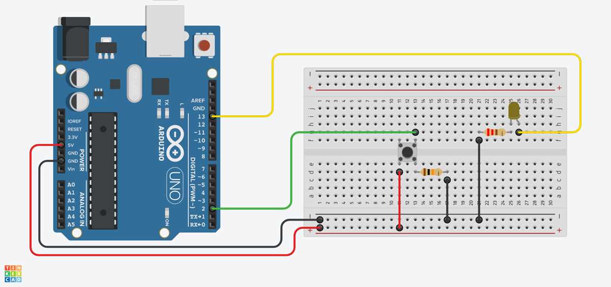 arduino push button circuit diagram arduino push button circuit diagram