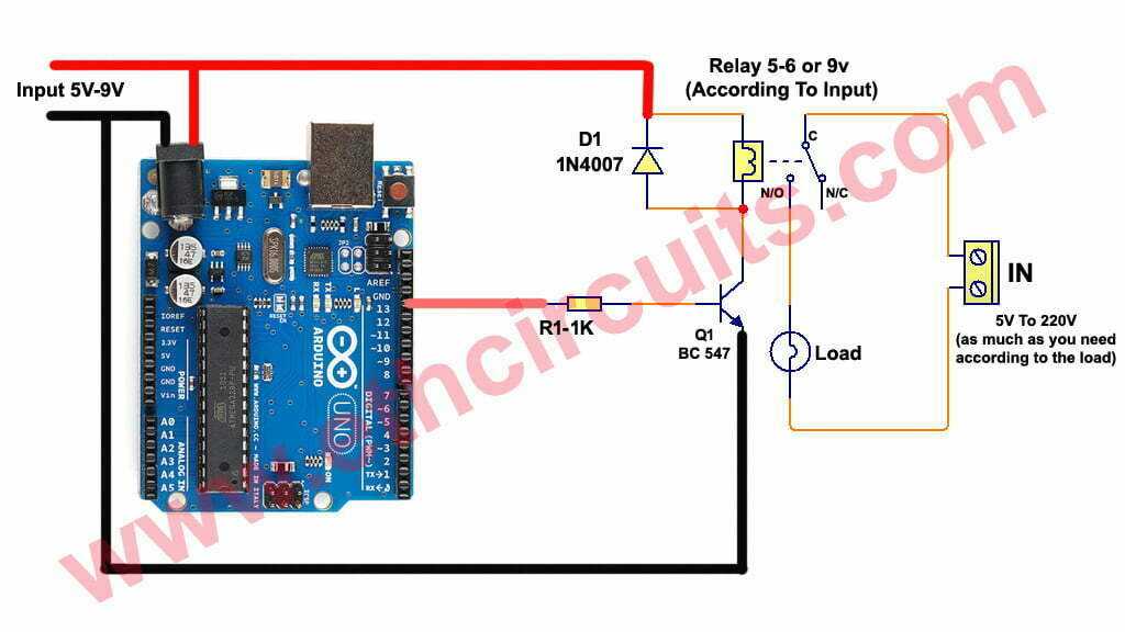 arduino relay wiring diagram