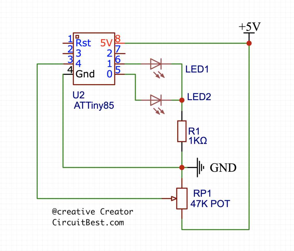 attiny85 circuit diagram