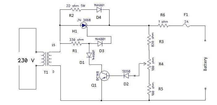 automatic battery charger circuit diagram