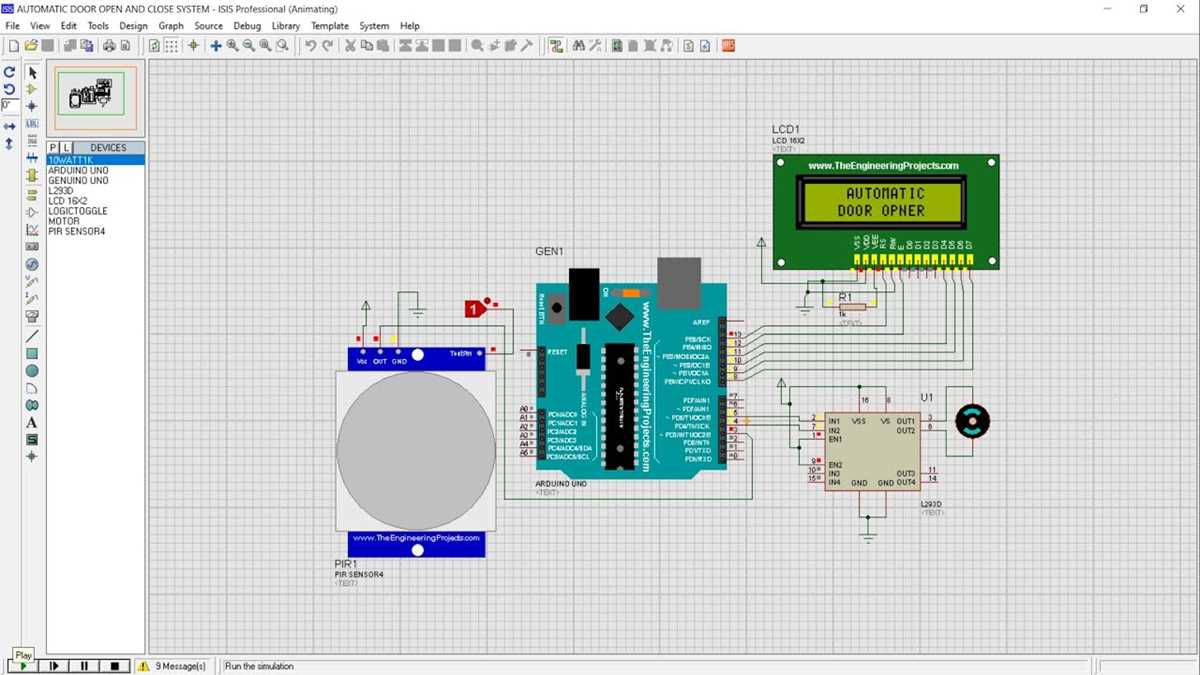 automatic door opening system circuit diagram