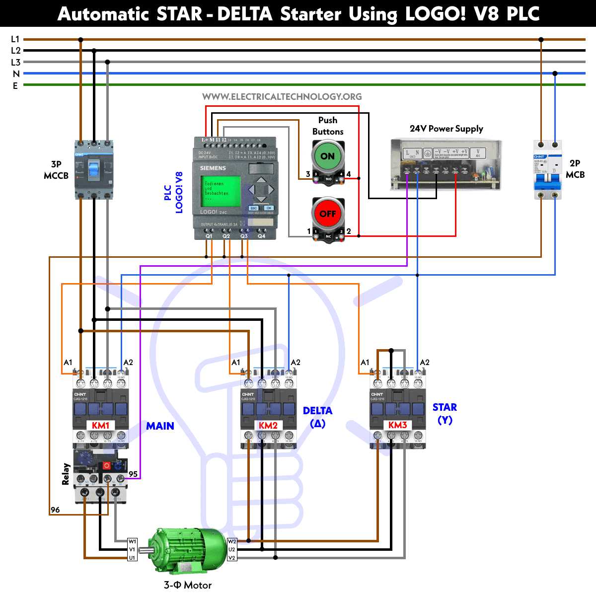 automatic star delta starter circuit diagram automatic star delta starter circuit diagram