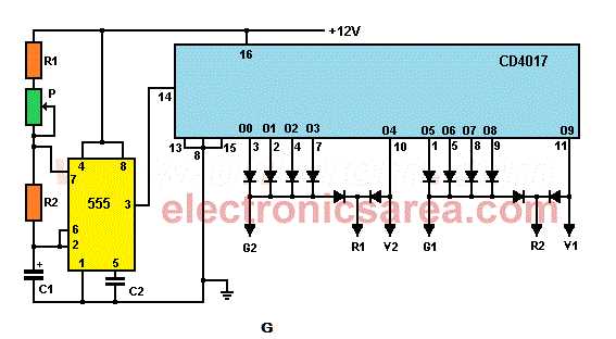 basic traffic light schematic diagram