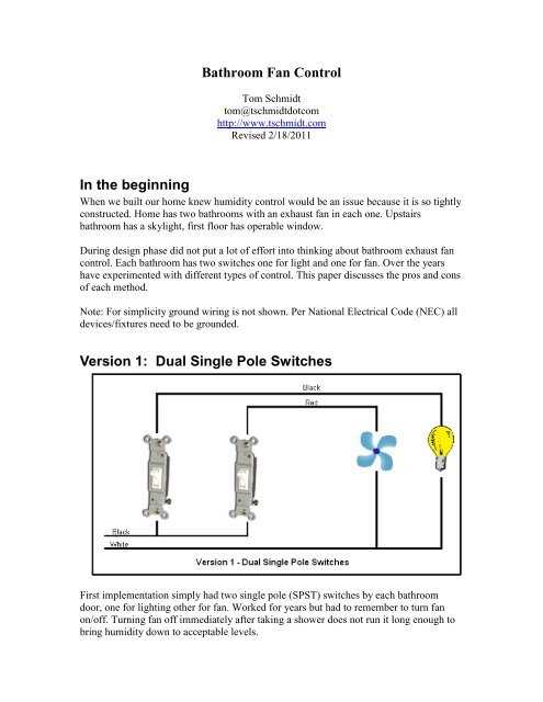 bathroom fan and light switch wiring diagram