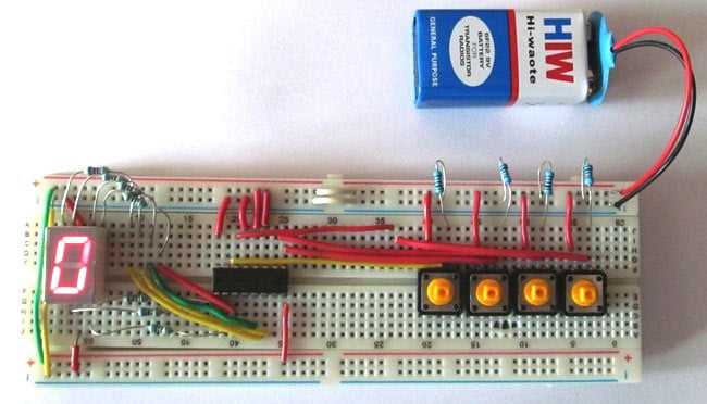 bcd to 7 segment display circuit diagram