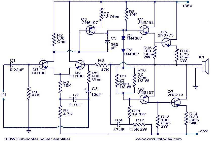 best audio amplifier circuit diagram