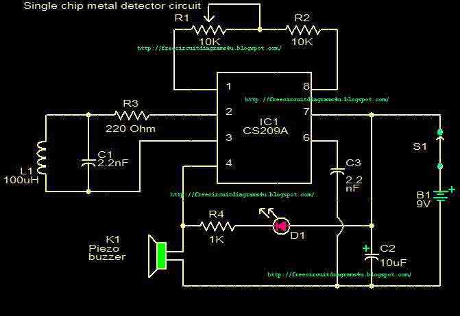 bfo metal detector circuit diagram