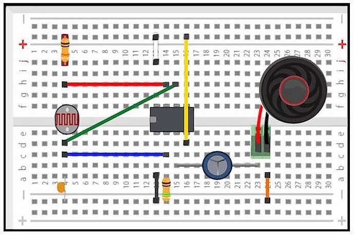 breadboard circuit diagram