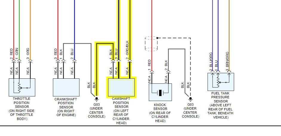 cam sensor wiring diagram