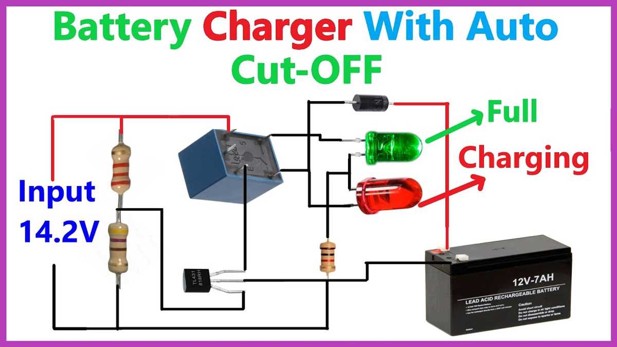 car battery charger circuit diagram with auto cut off