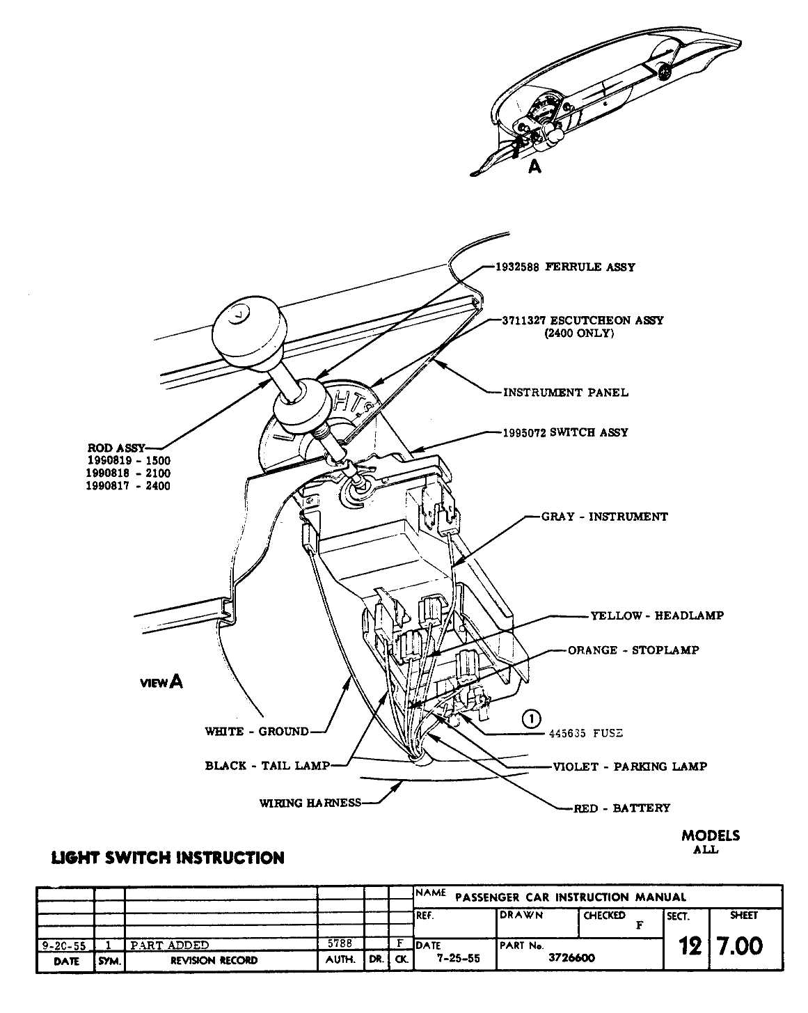 chevy headlight switch wiring diagram