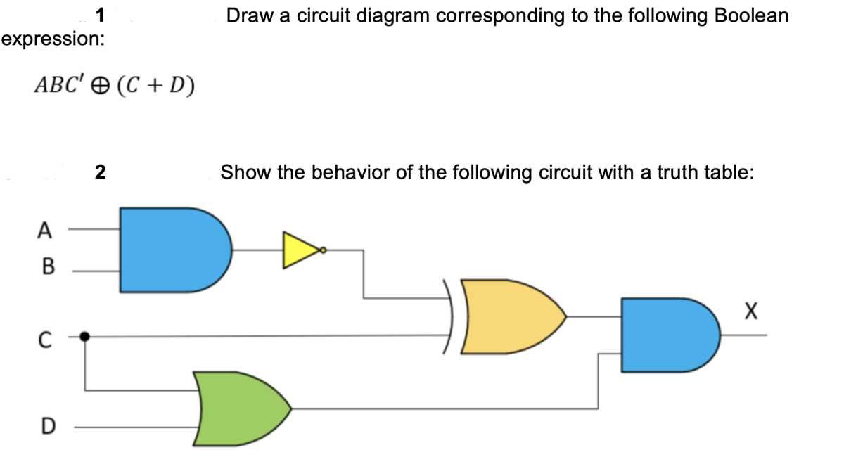 circuit diagram of boolean expression circuit diagram of boolean expression
