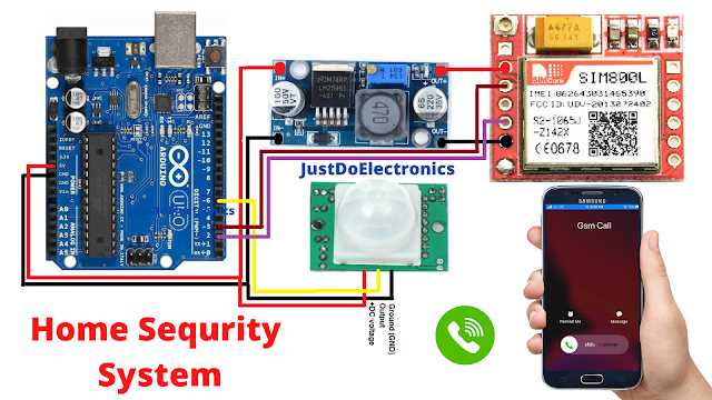 circuit diagram of pir sensor with arduino