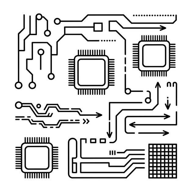circuit diagram vector circuit diagram vector
