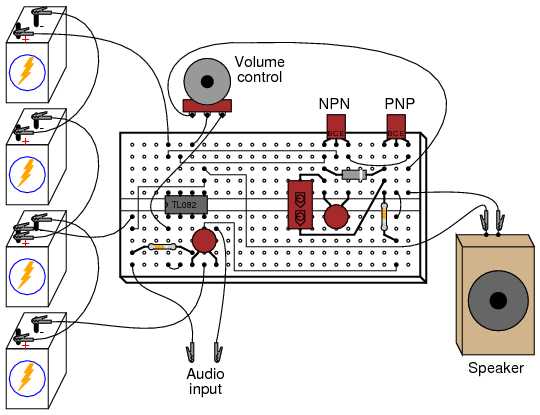 class b power amplifier schematic diagram