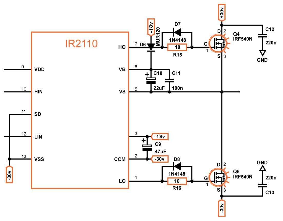 class d audio amplifier schematic diagram