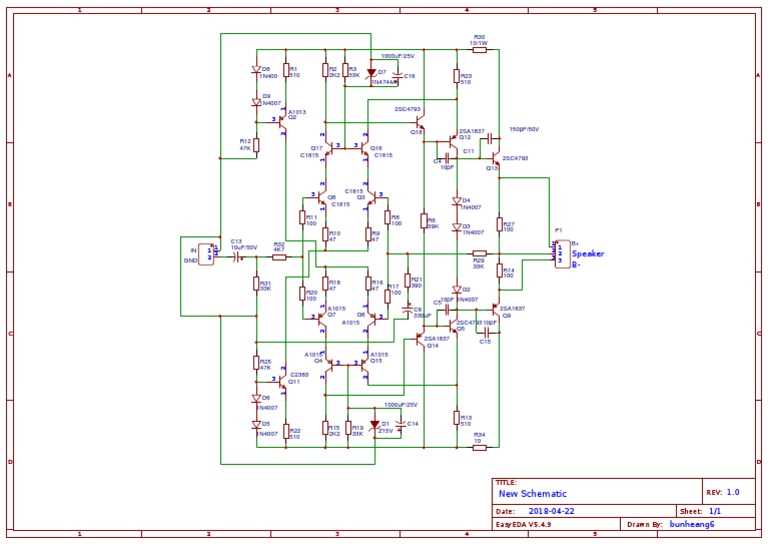 class h power amplifier schematic diagram