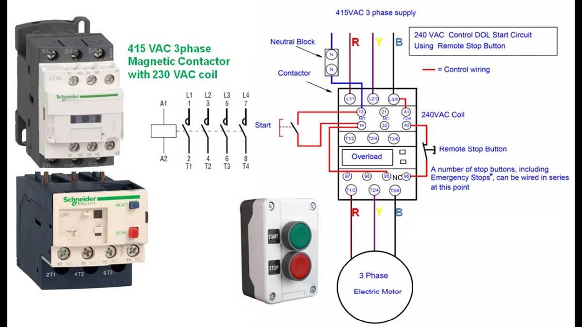 contactor and relay wiring diagram