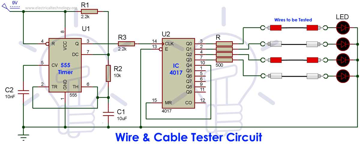continuity tester circuit schematic diagram