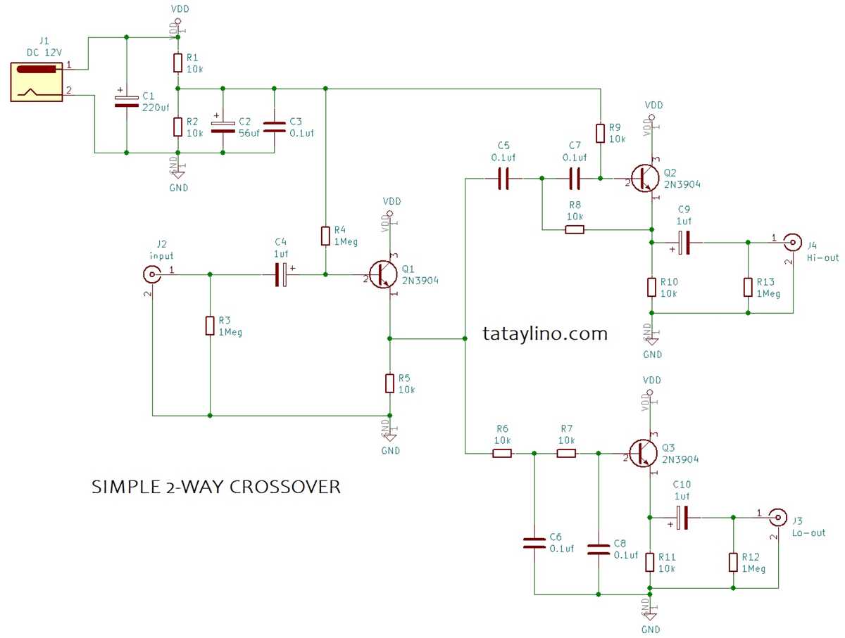 crossover network schematic diagram