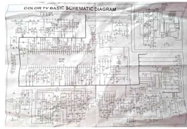 crt tv circuit diagram