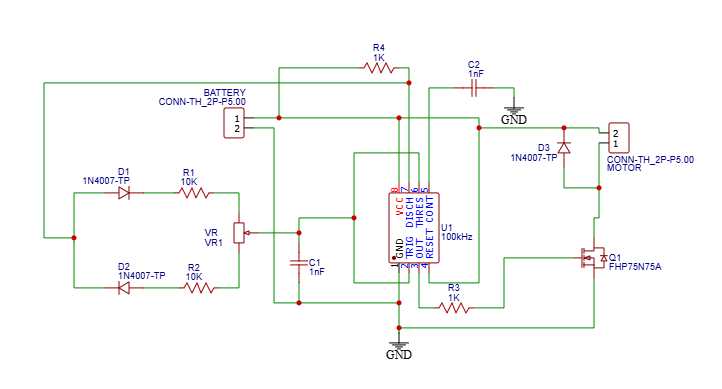 dc motor speed control circuit diagram