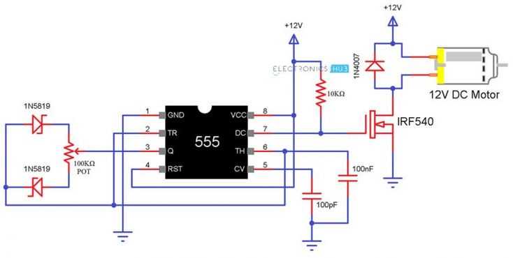 dc motor speed control circuit diagram