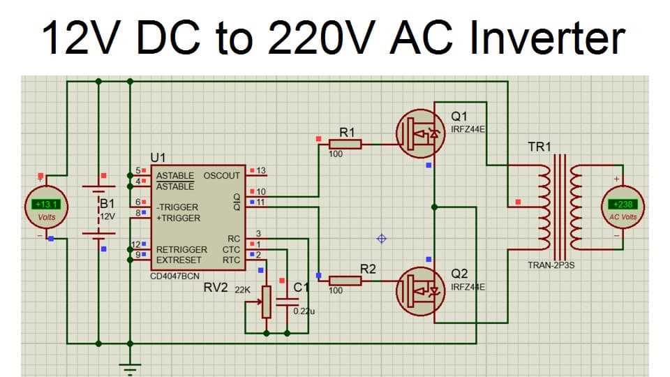 dc to ac inverter circuit diagram