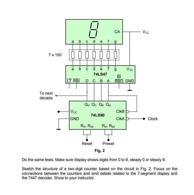 decade counter circuit diagram using 7490