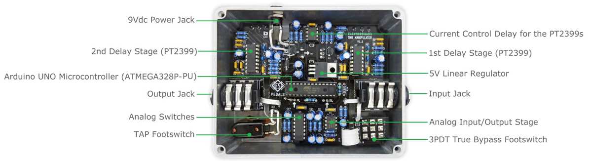 delay pedal circuit diagram