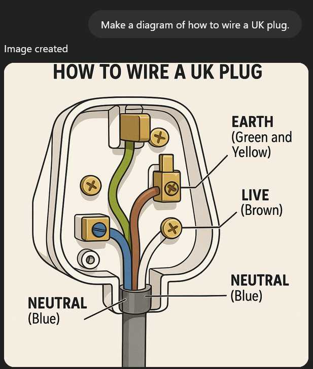 diagram of wiring a plug