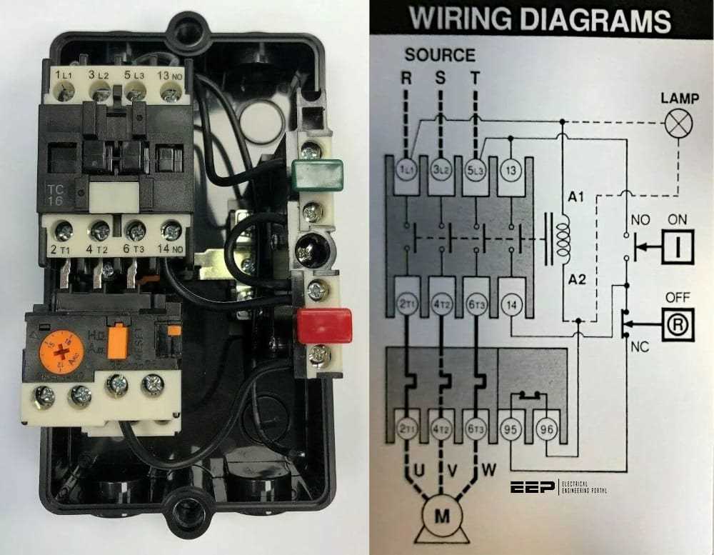 dol starter circuit diagram explanation