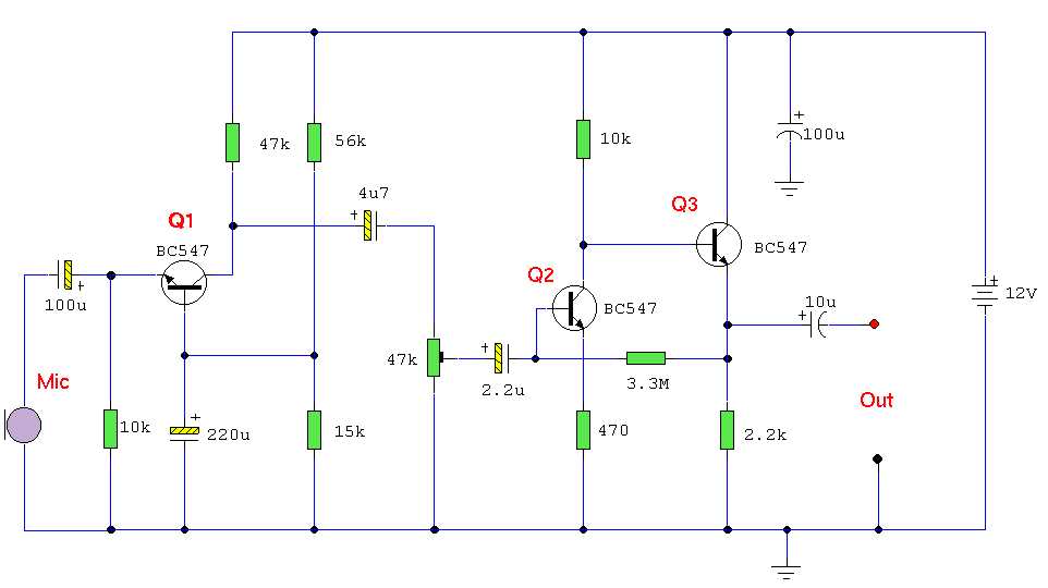 dynamic microphone circuit diagram