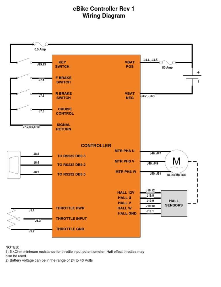 electric bike circuit diagram