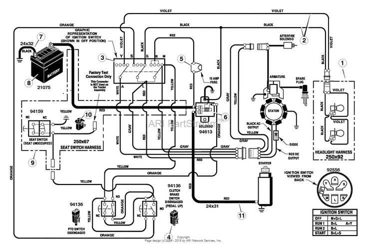 electric lawn mower wiring diagram