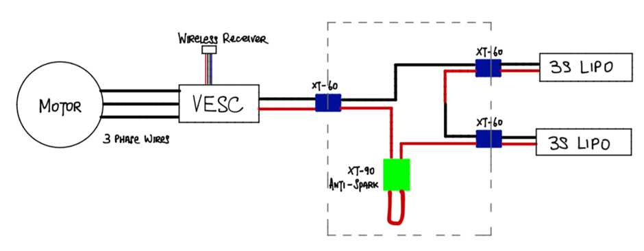 electric skateboard circuit diagram