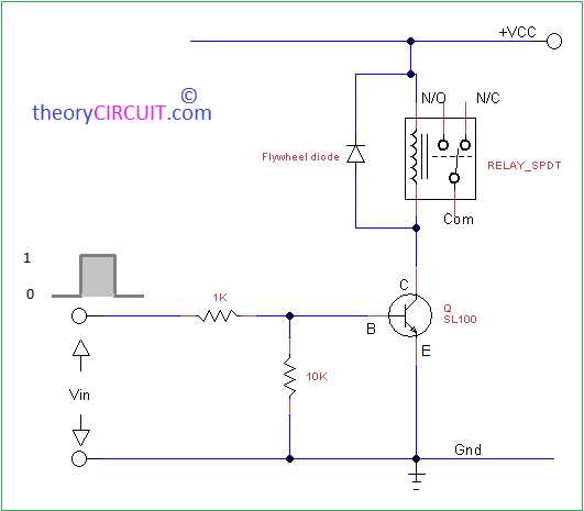 electronic relay circuit diagram