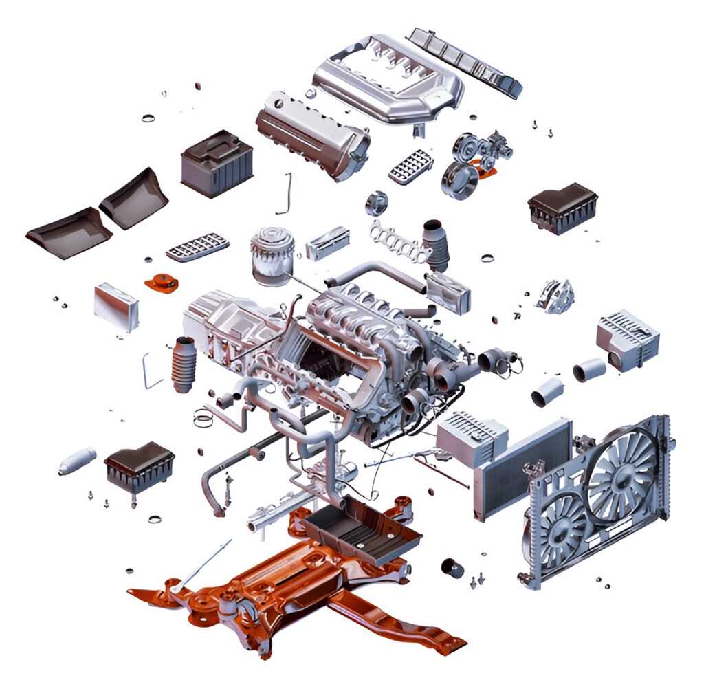 engine schematic diagram part names
