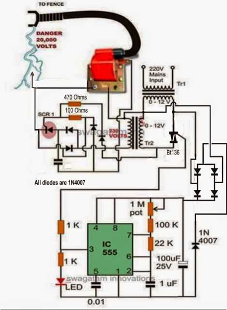 fence charger circuit diagram
