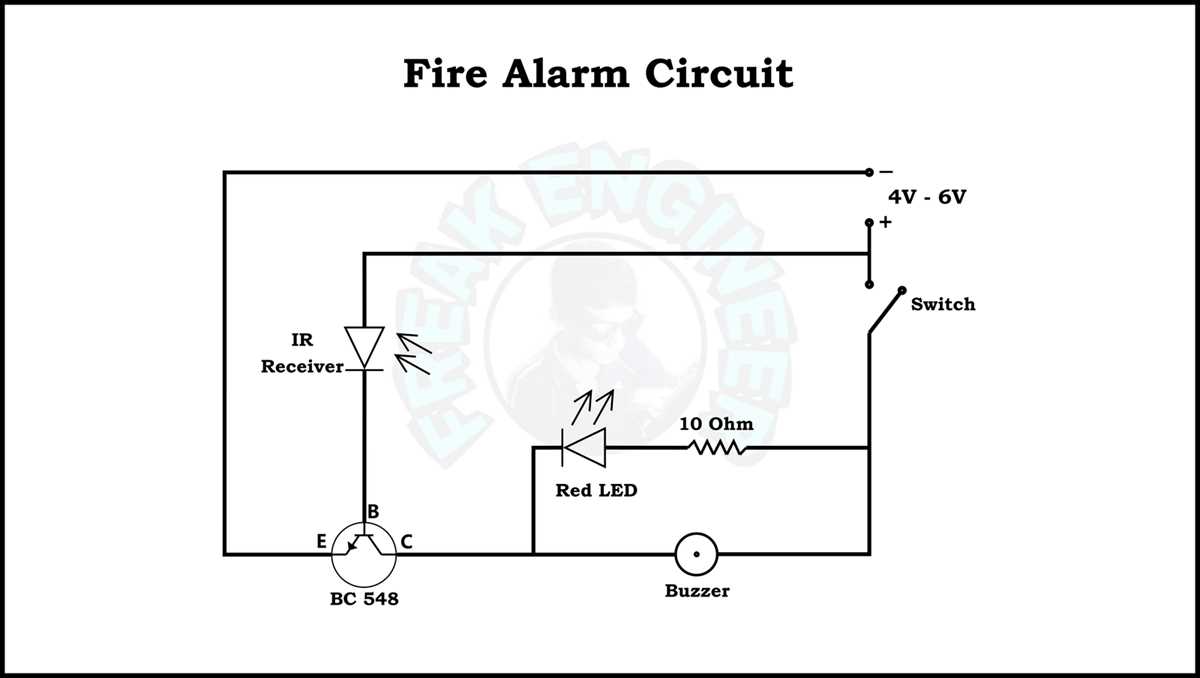 fire alarm circuit diagram explanation