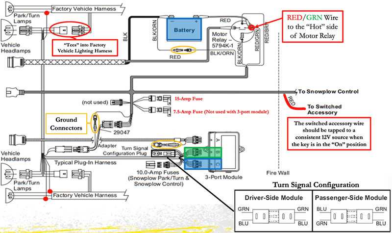fisher 3 plug wiring diagram plow side