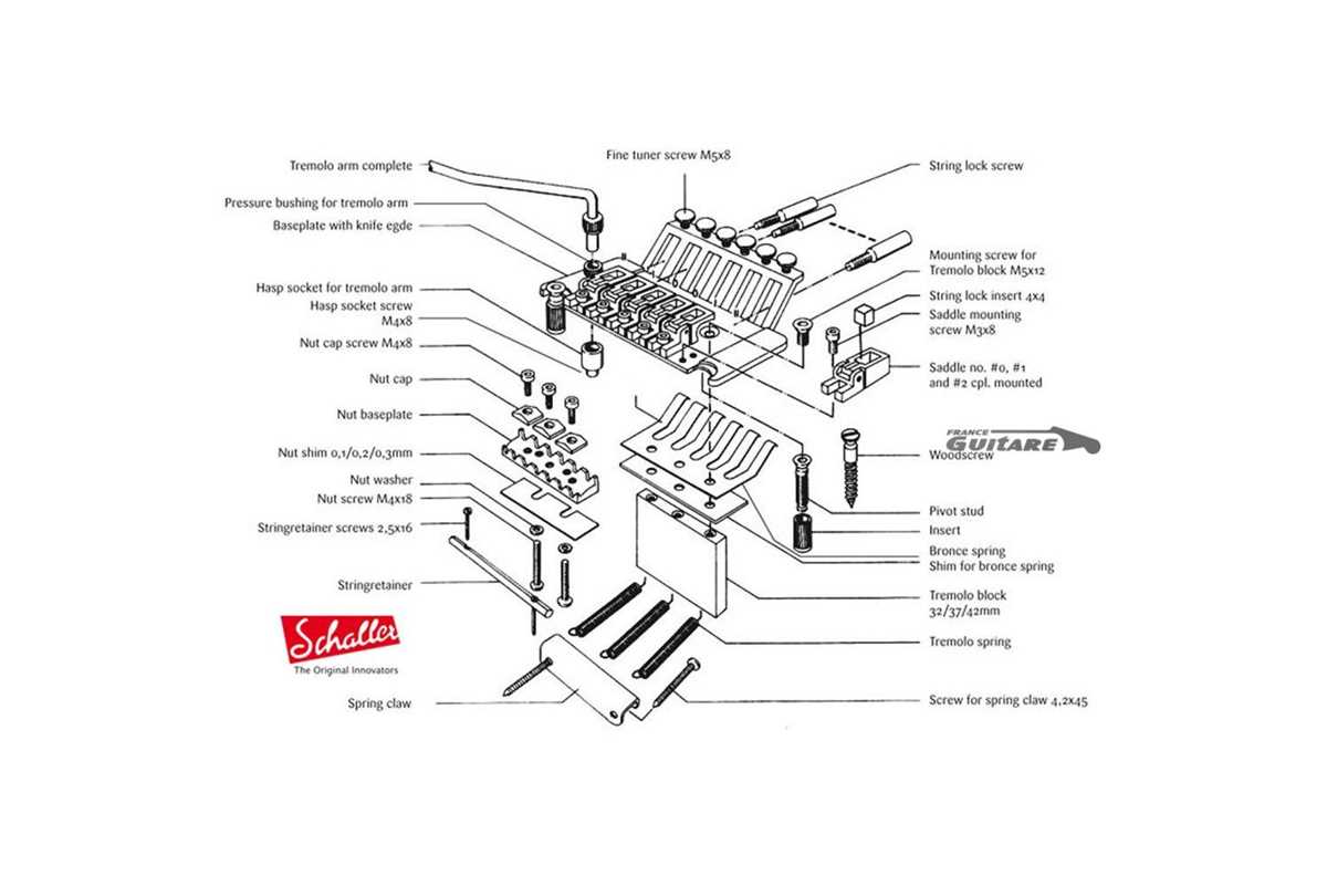 floyd rose tremolo schematics and diagrams