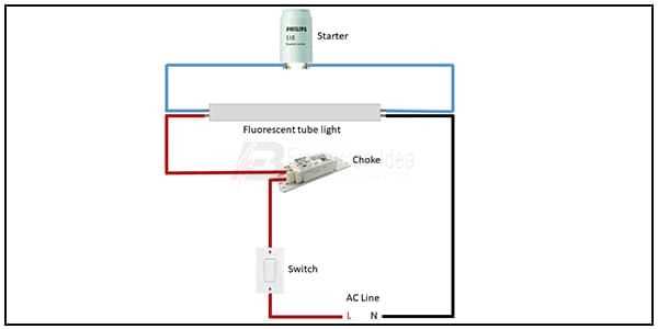 fluorescent lighting wiring diagram