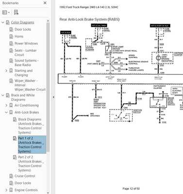 ford ranger wiring diagram radio