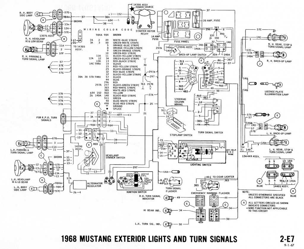 ford turn signal switch wiring diagram