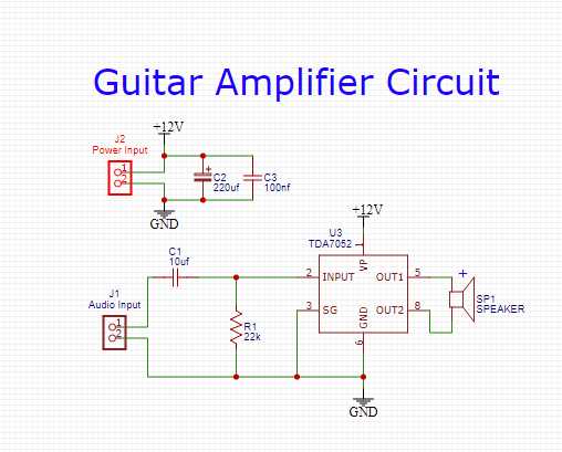 guitar amplifier schematic diagram