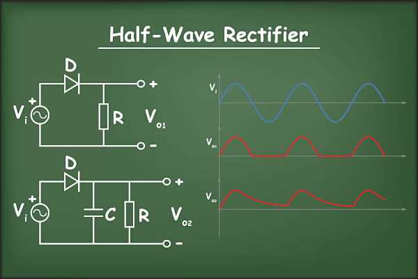 half wave power supply schematic diagram